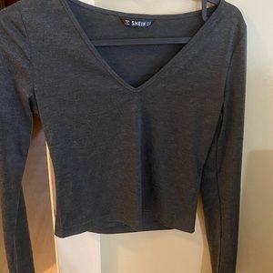 Form-fitting heathered top XS